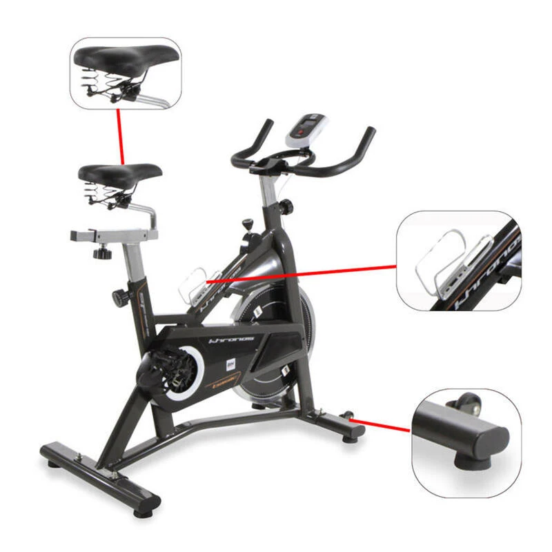 BH Fitness Bicicleta Ciclismo Indoor - Cardio - Khronos Basic II Negra - Imagen 3
