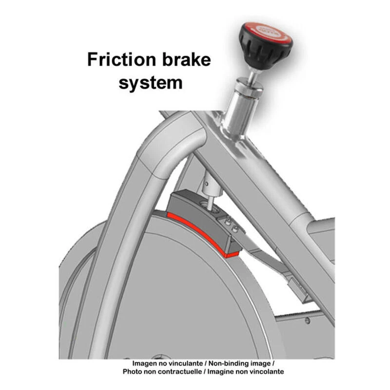BH Fitness Bicicleta Ciclismo Indoor - Cardio - Khronos Basic II Negra - Imagen 4