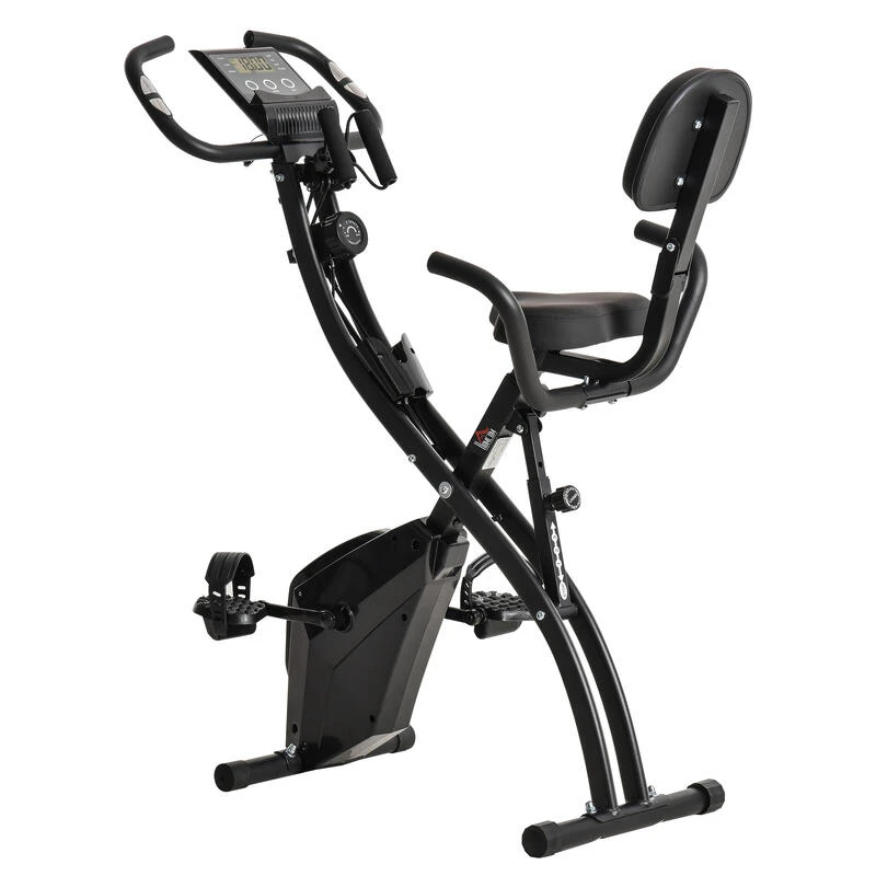 Bicicleta Estática HOMCOM Negro 52x107x110 Cm Acero Abs Pvc