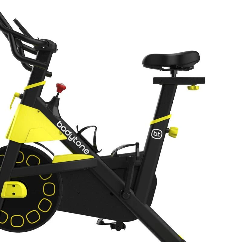 Bicicleta Indoor Spinning Bodytone Conectada Amarillo Rueda Inercia 16kg - Imagen 4