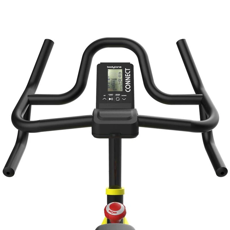 Bicicleta Indoor Spinning Bodytone Conectada Amarillo Rueda Inercia 16kg - Imagen 5