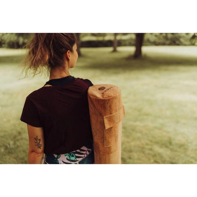 BOLSA DE YOGA EN CUERO DE CORCHO NATURAL - Imagen 2