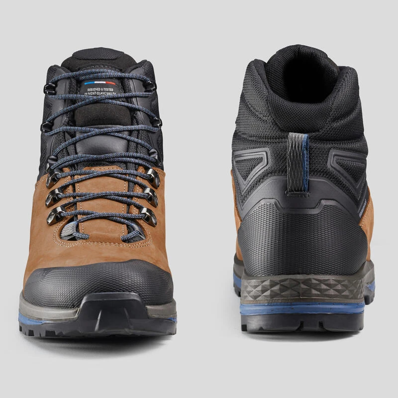 Botas De Montaña Y Trekking Impermeables De Piel Hombre Forclaz Trek100 - Imagen 3