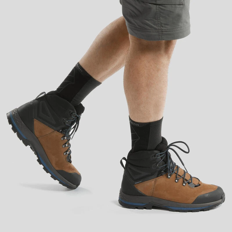 Botas De Montaña Y Trekking Impermeables De Piel Hombre Forclaz Trek100 - Imagen 5