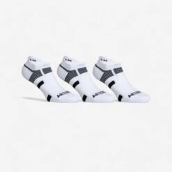 Artengo CALCETINES CORTOS DE TENIS RS 560 BLANCO NEGRO LOTE DE 3 PARES