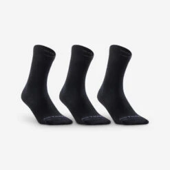 Artengo CALCETINES LARGOS DE DEPORTE RS 160 NEGRO LOTE DE 3 PARES