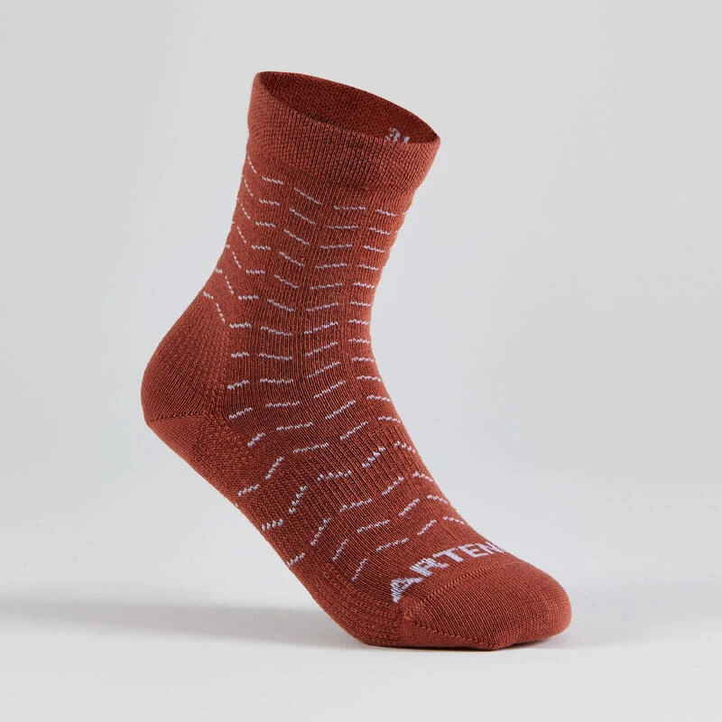 Calcetines Largos Tenis Niños Pack De 5 Artengo RS160 Marrón Beige Caqui - Imagen 2