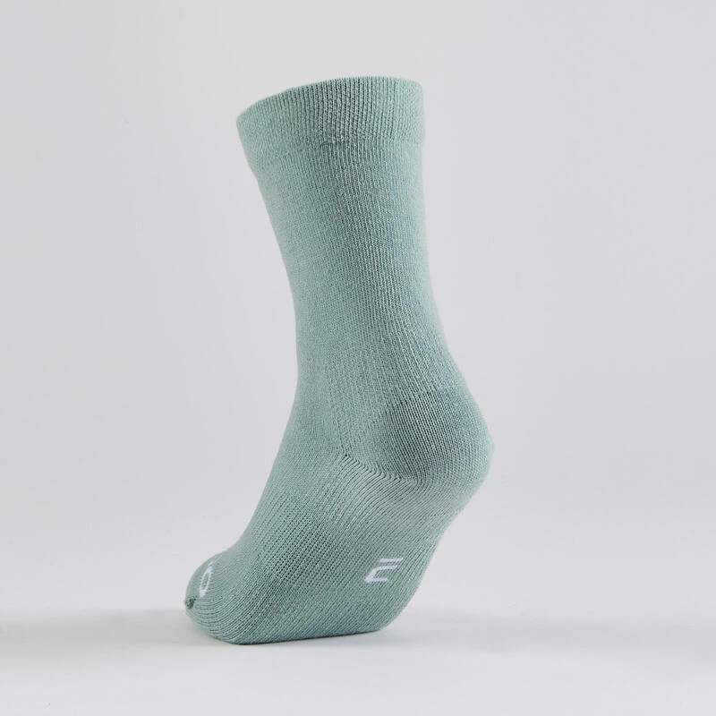 Calcetines Largos Tenis Niños Pack De 5 Artengo RS160 Marrón Beige Caqui - Imagen 5