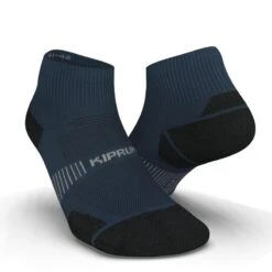 Calcetines Running RUN900 Azul Pizarra Finos MID