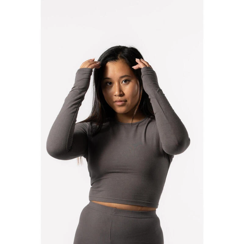 Camiseta De Manga Larga 'Body' - Fitness - Mujer - Azul Pizarra - Imagen 3