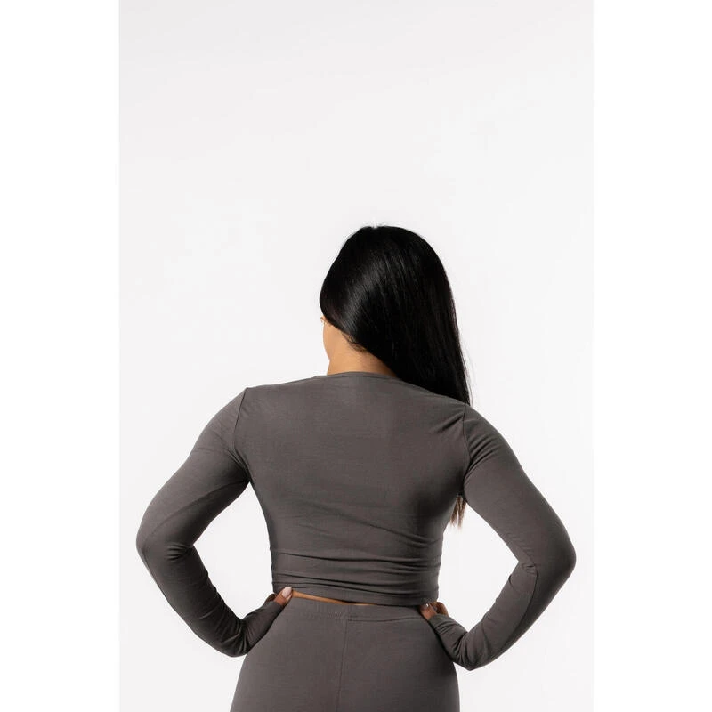 Camiseta De Manga Larga 'Body' - Fitness - Mujer - Azul Pizarra - Imagen 4