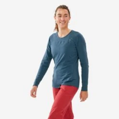 Camiseta De Manga Larga De Escalada Y Montaña Mujer Simond ML Vertika