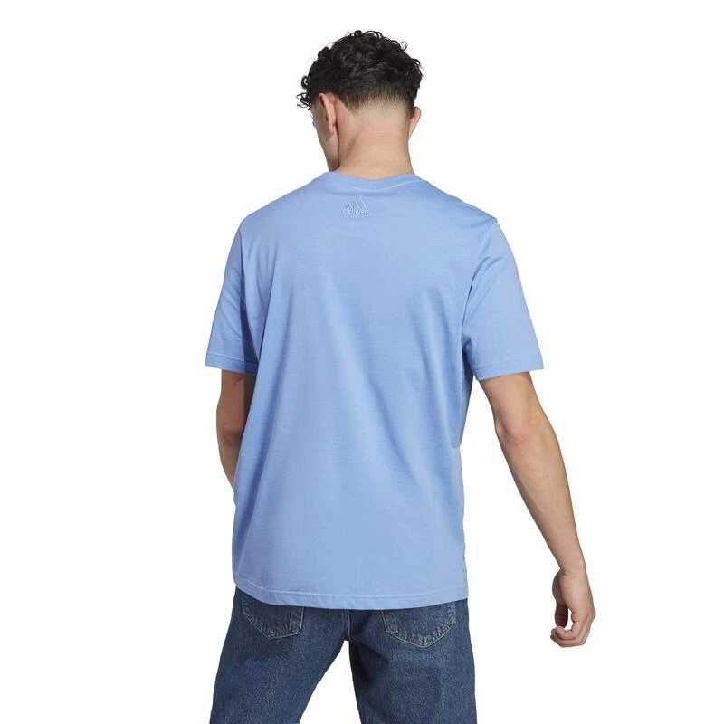 Camiseta Fitness Adidas Hombre Azul - Imagen 4