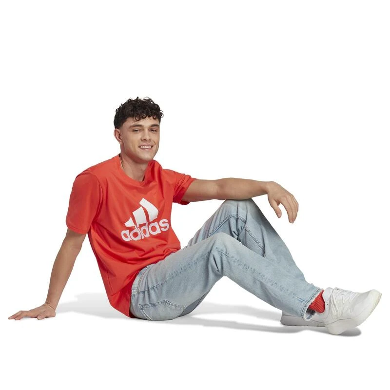 Camiseta Fitness Adidas Hombre Rojo - Imagen 5