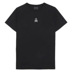 Camiseta Fitness Manga Corta Algodón Hombre Scalpers Adn 32893 Negro