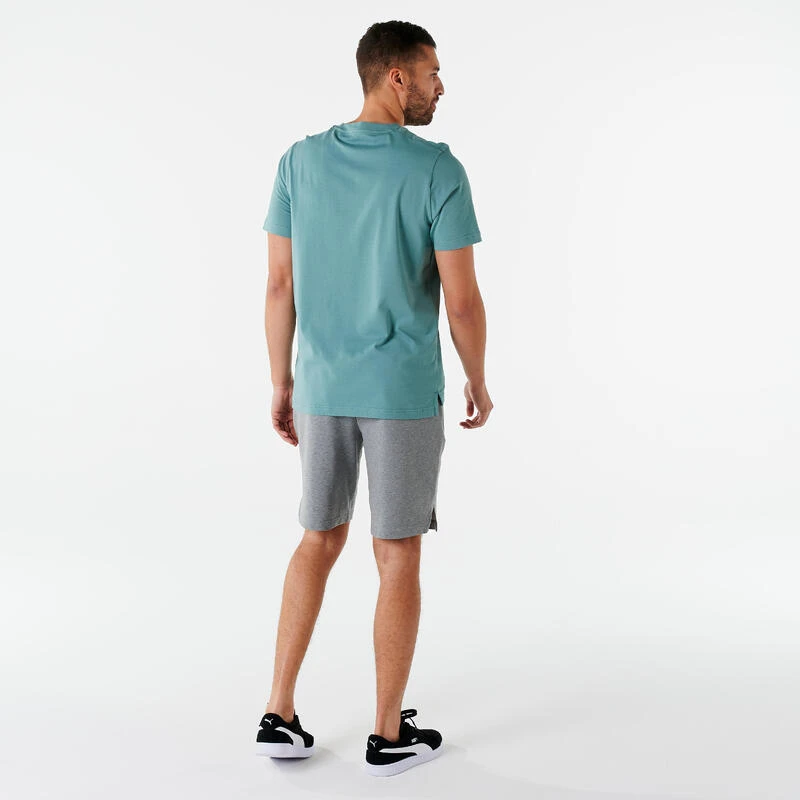 Camiseta Fitness Puma Hombre Verde Manga Corta Algodón - Imagen 3