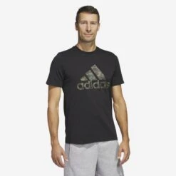 Camiseta Fitness Soft Training Adidas Hombre Negro Camuflaje