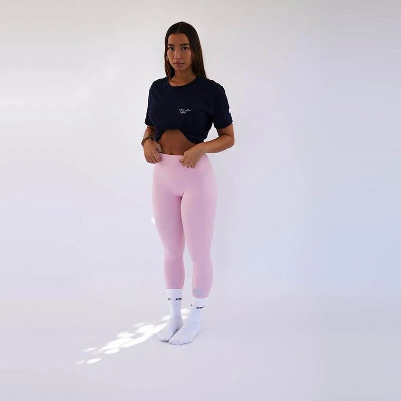 Camiseta Fitness Sostenible Manga Corta Algodón Unisex Fitplanet Whale Azul - Imagen 3