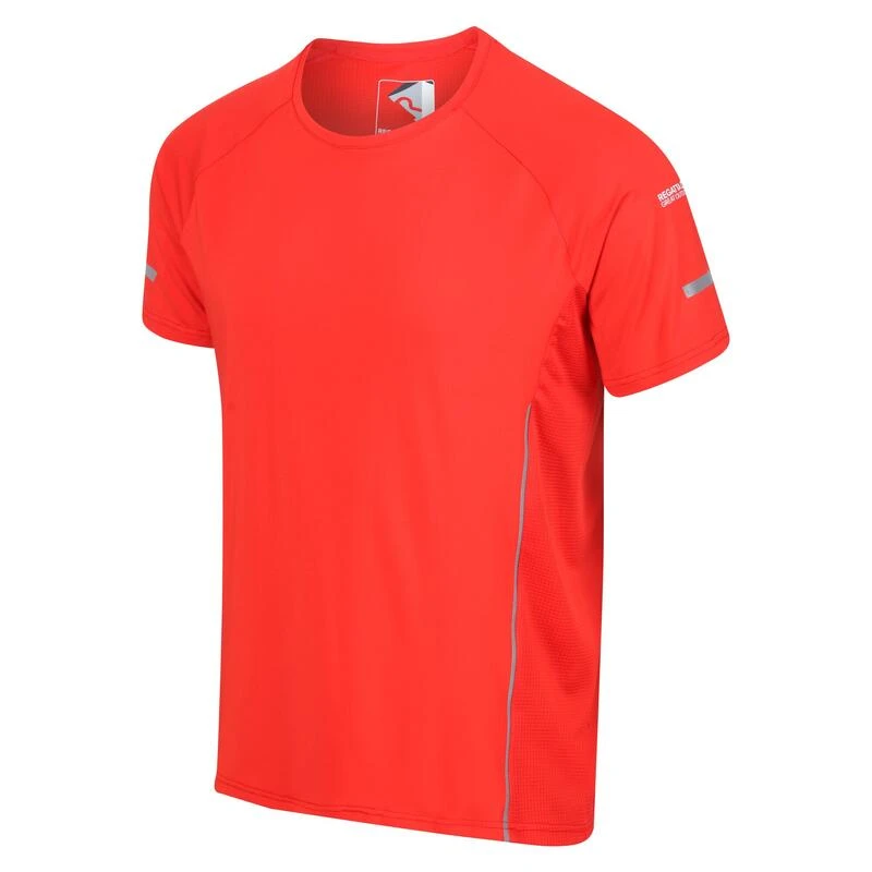 Regatta Camiseta Highton Pro Logotipo Para Hombre Rojo Fuego - Imagen 4