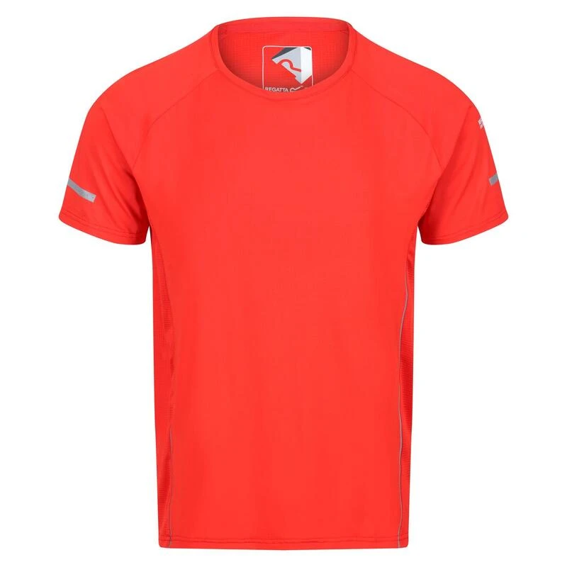 Regatta Camiseta Highton Pro Logotipo Para Hombre Rojo Fuego