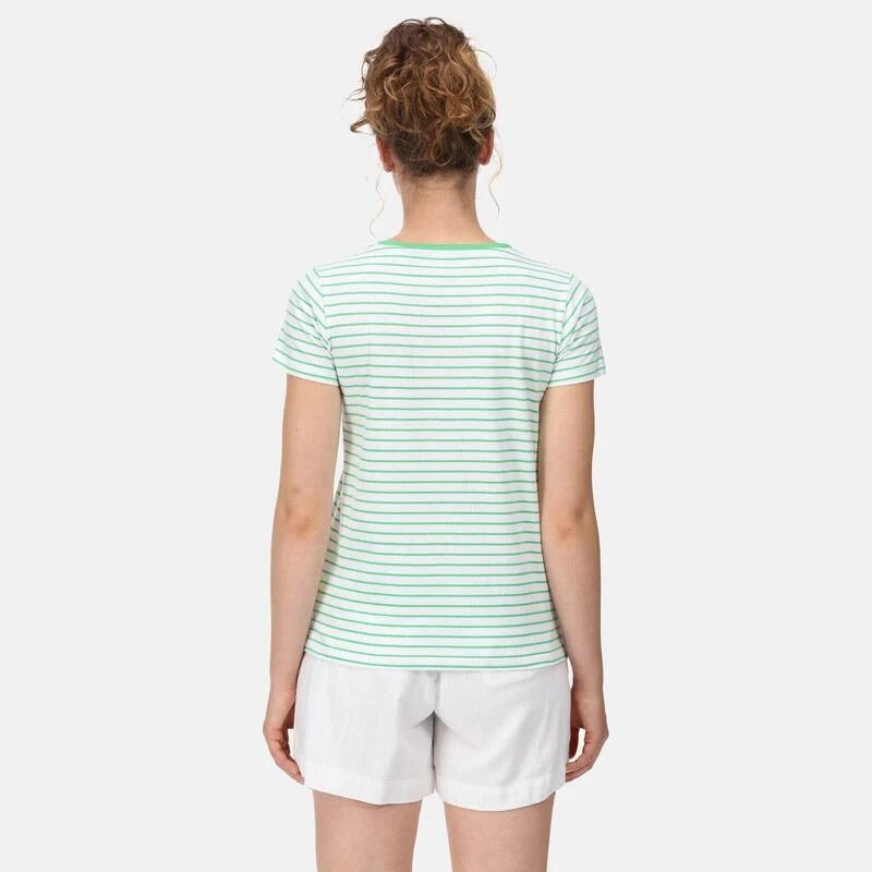 Regatta Camiseta Odalis De Rayas Para Mujer Verde Vibrante - Imagen 3