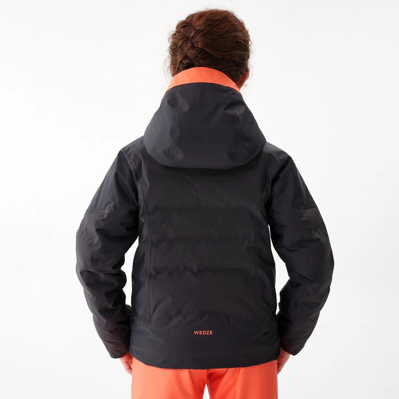 Chaqueta Acolchada De Esquí Para Niños Wedze 580 Warm Gris/coral - Imagen 3
