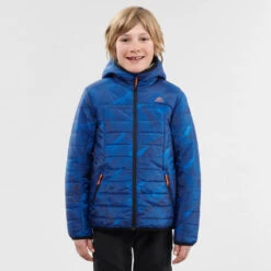 Chaqueta Acolchada De Montaña Y Trekking Niños 7-15 Años Quechua MH500 Azul