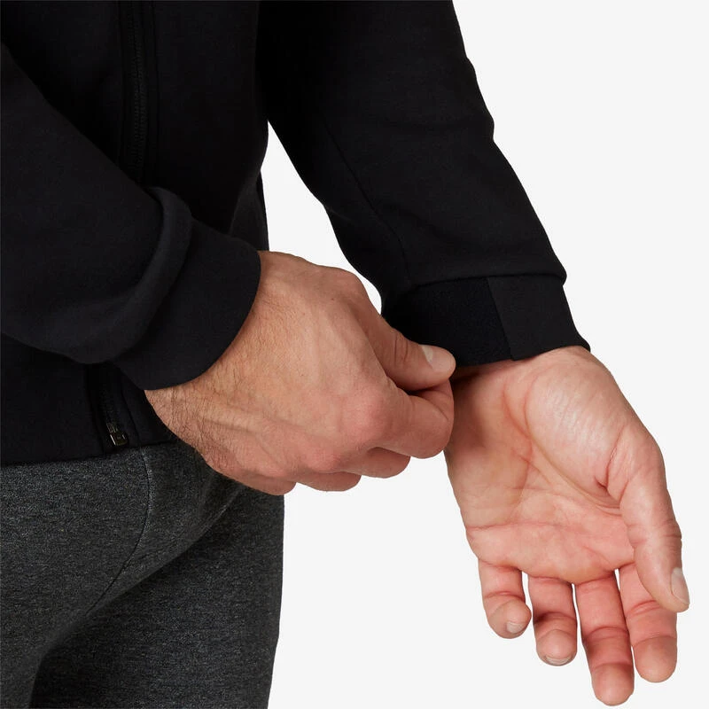 Chaqueta Fitness Con Cremallera Y Capucha Hombre Domyos Negro - Imagen 4