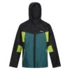 Regatta Chaqueta Impermeable Dresford Para Hombre Negro, Verde Pacífico