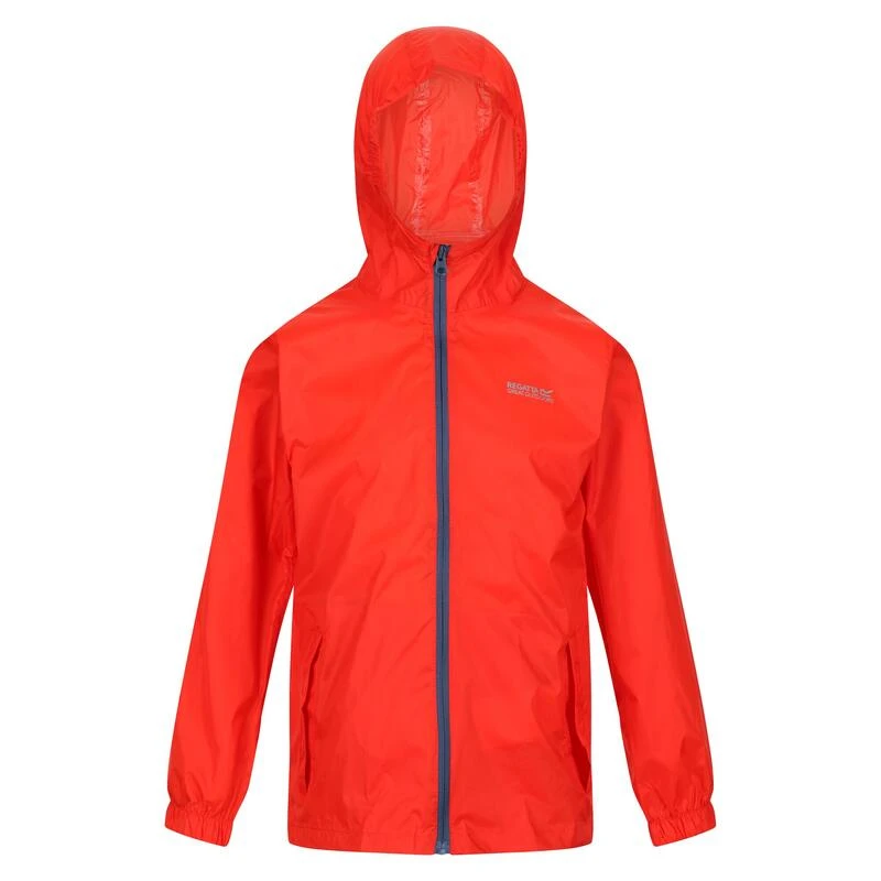 Regatta Chaqueta Impermeable Modelo Pack It Jacket III Para Niños Rojo Fuego