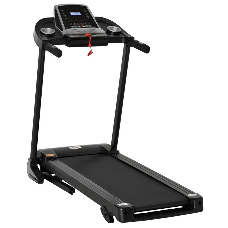 Cinta De Correr Y Andar Plegable 12,8 Km/h HOMCOM 142x66x127 Cm Negro