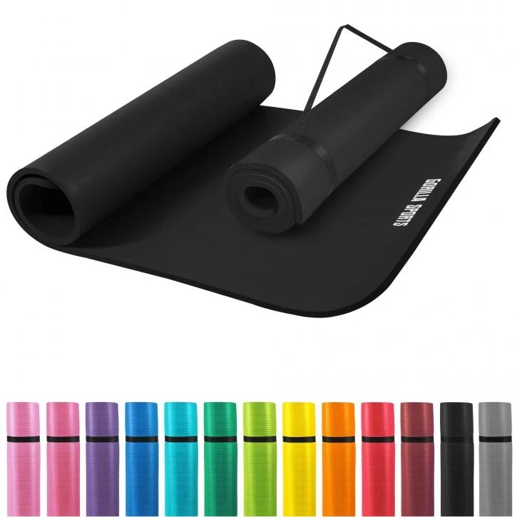Esterilla Yoga Pilates Gorilla Sports Negro 190cm X 100cm X1,5Cm - Imagen 5