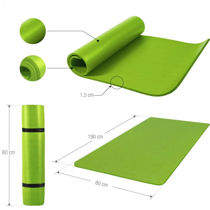 Esterilla Yoga Pilates Gorilla Sports Verde Lima 190cm X 60cm X1,5Cm - Imagen 3