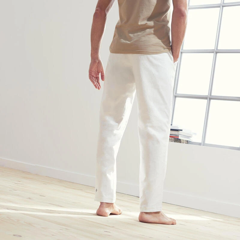 Jogger Pantalón Chándal Recto Hombre Yoga Ecofriendly Blanco - Imagen 2