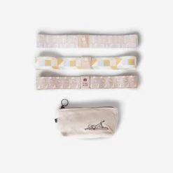 Kit 3 Minibandas Elásticas Fitness Textil Resistencia 5-6-7 kg