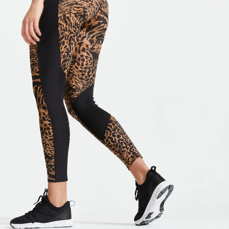 Leggings Mallas Fitness Largos Talle Alto 120 Mujer Animal Print - Imagen 2