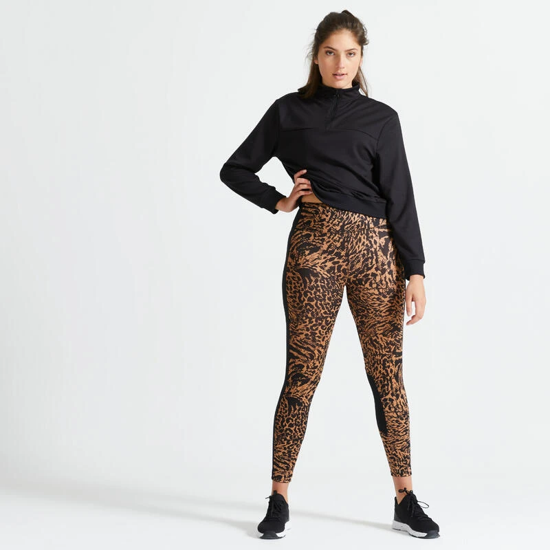 Leggings Mallas Fitness Largos Talle Alto 120 Mujer Animal Print - Imagen 3