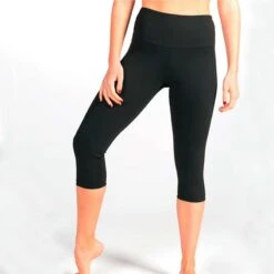 Malla Legging 7/8 Térmico Con Protector De La Zona Íntima Mujer Elva Negro