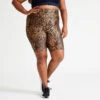 Mallas Ciclista Fitness Mujer Animal Print Cintura Alta Talla Grande