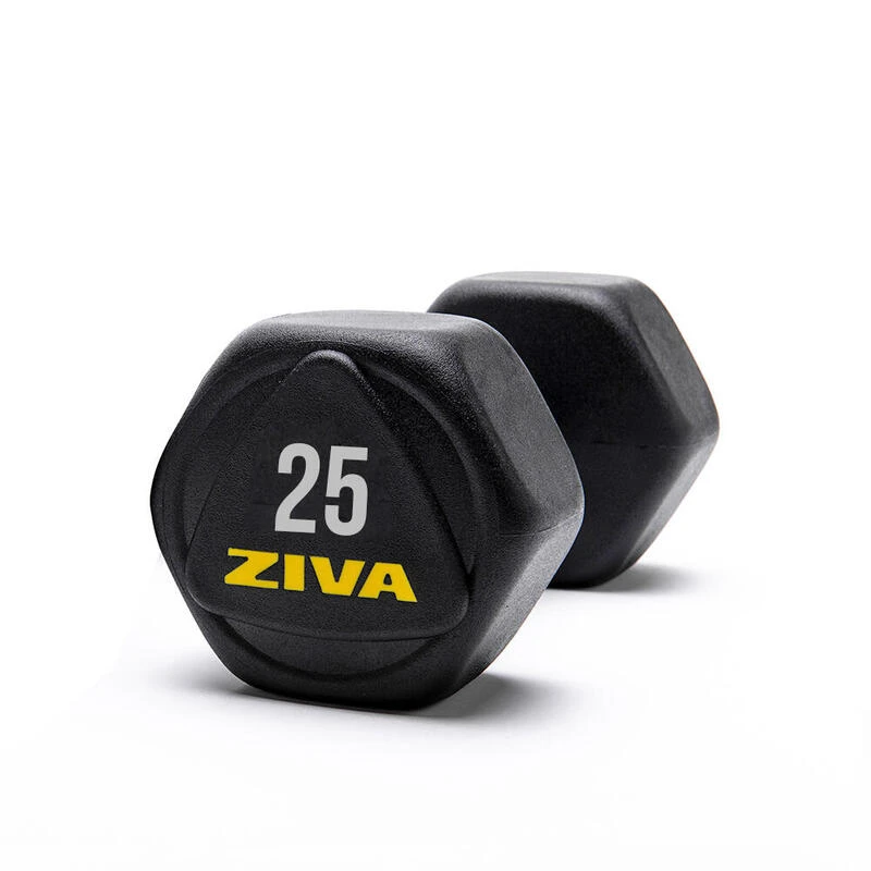 Mancuerna Hexagonal De Acero ZIVA Performance 25 Kg