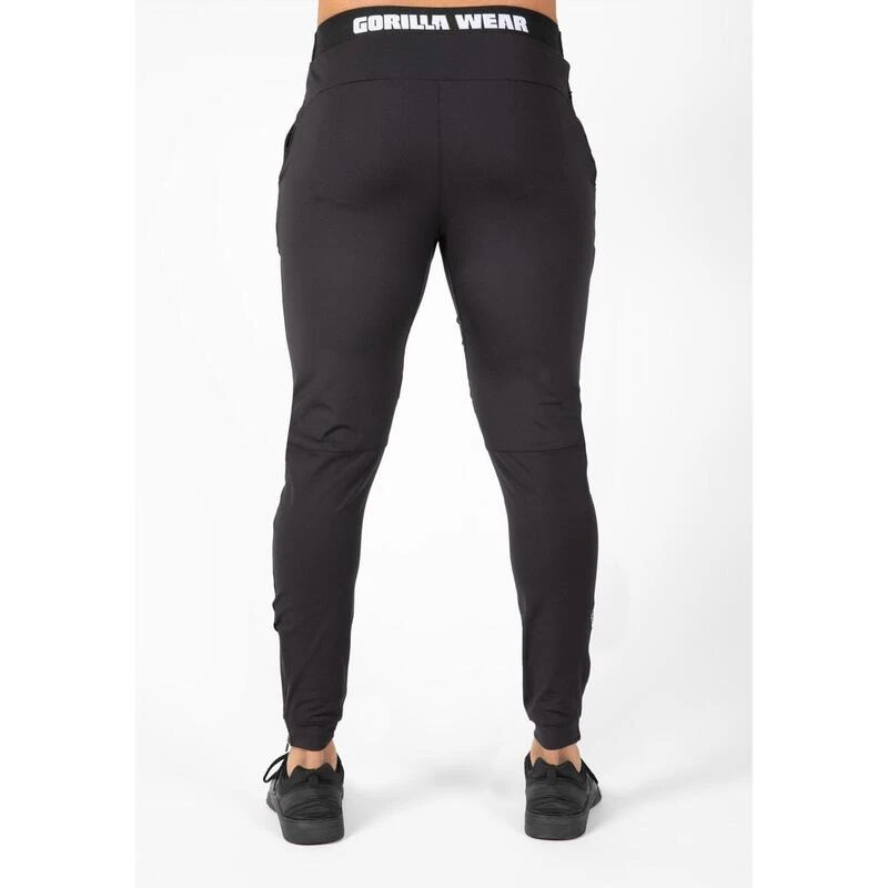 Pantalón Chándal Fitness Largo Hombre GORILLA WEAR Hamilton Hybrid Negro - Imagen 3