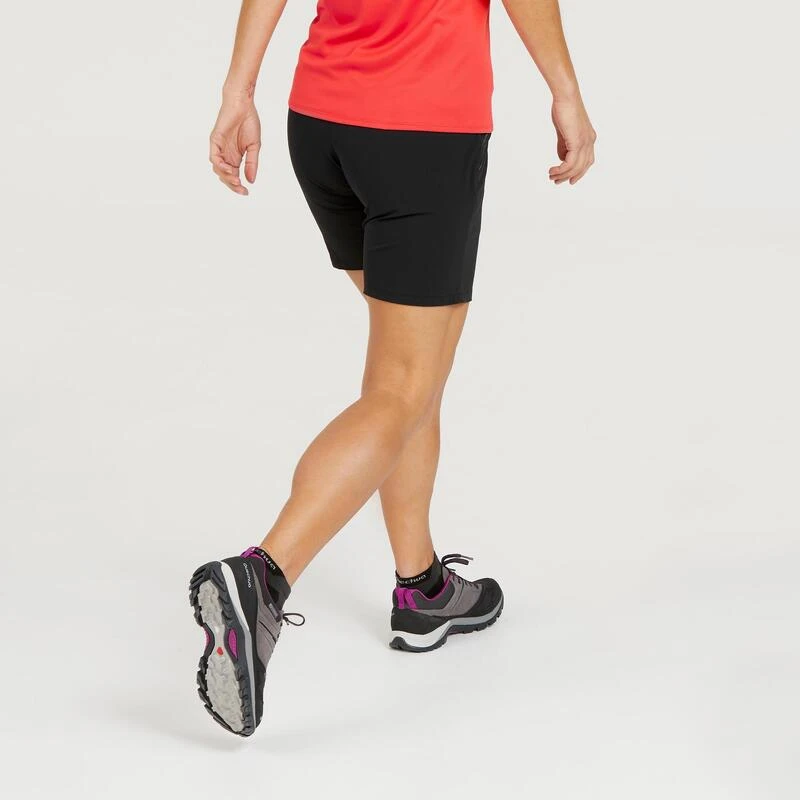 Pantalón Corto De Montaña Y Trekking Mujer Quechua MH500 Negro - Imagen 3