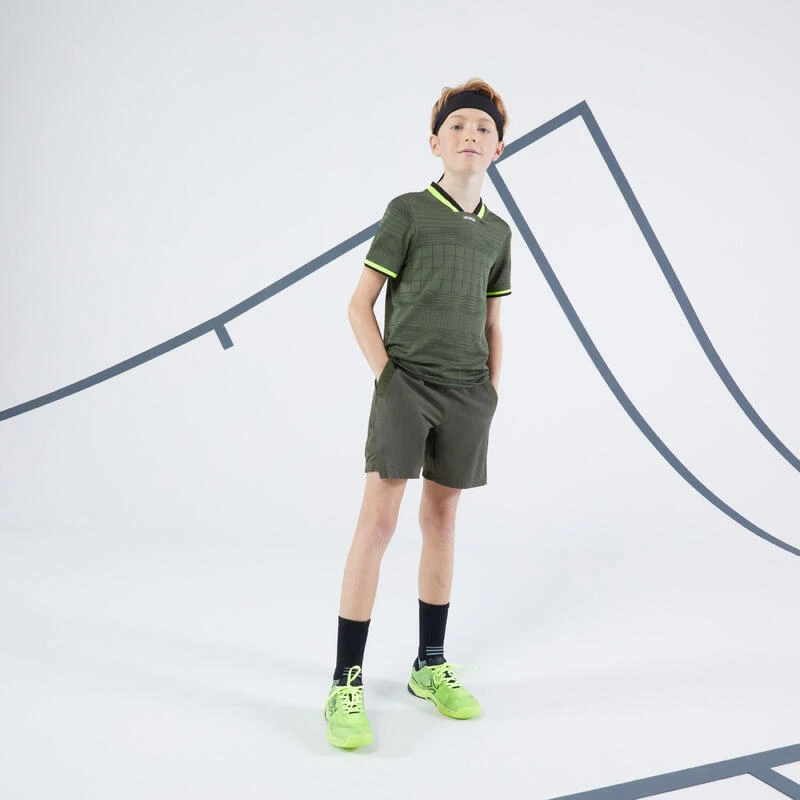 Artengo Pantalón Corto De Tenis Chico - Dry - Caqui - Imagen 2