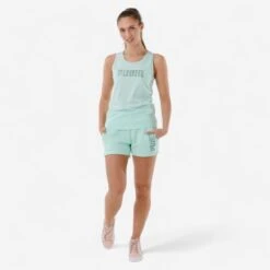 Pantalón Corto Fitness Puma Mujer Verde Algodón