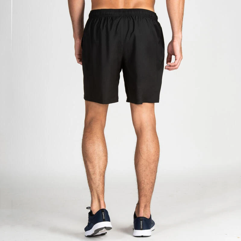 Short Fitness Pantalón Corto Chándal Hombre Domyos FST 100 Negro - Imagen 2