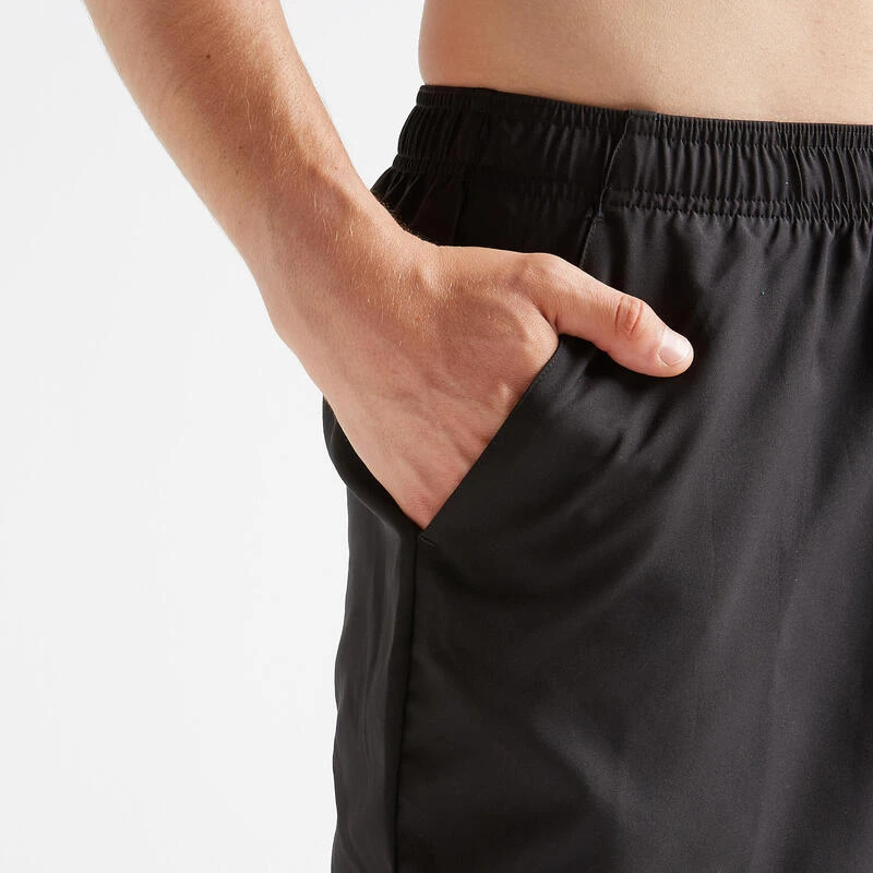 Short Fitness Pantalón Corto Chándal Hombre Domyos FST 100 Negro - Imagen 3