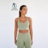 Top Deportivo Fitness Sostenible Poliéster Mujer Fitplanet Seaturtle Verde